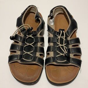 boc black sandals built in lace 10M